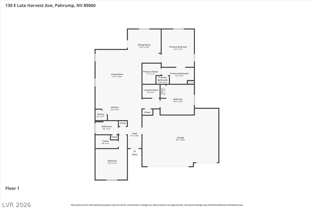 130 Late Harvest Avenue Pahrump NV 89060