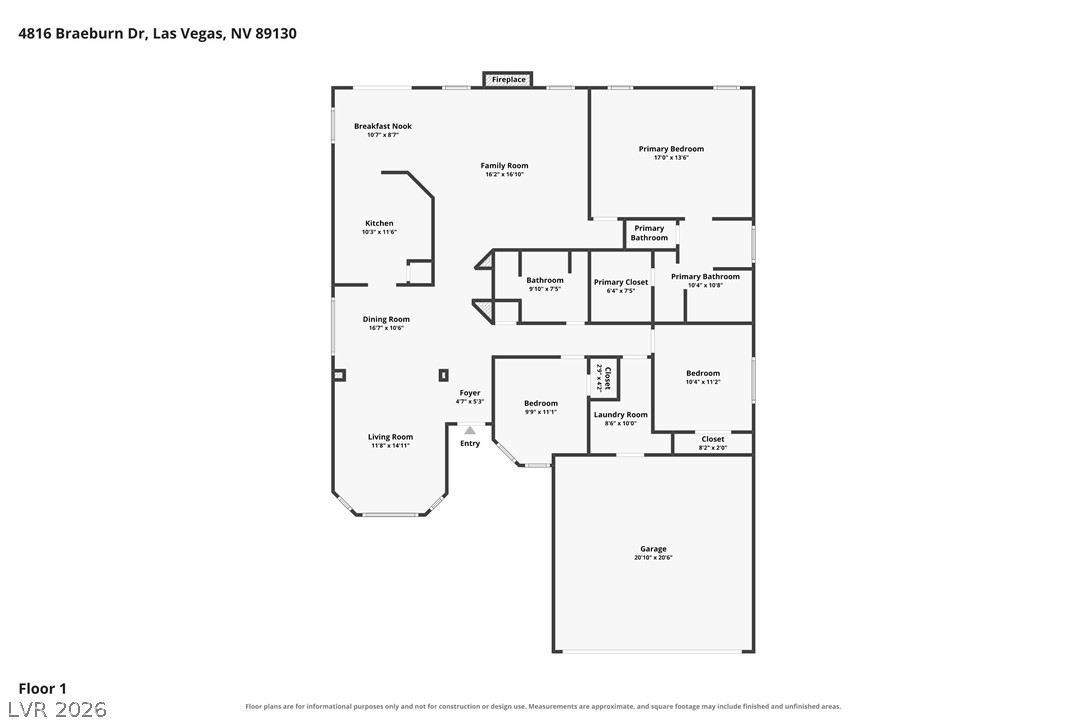 4816 Braeburn Drive Las Vegas NV 89130
