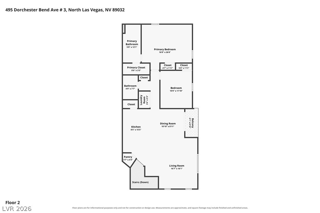 495 Dorchester Bend Avenue 3 North Las Vegas NV 89032
