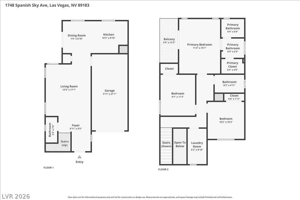 1748 Spanish Sky Avenue Las Vegas NV 89183