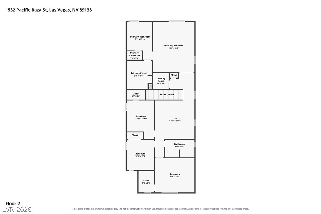 1532 Pacific Baza Street Las Vegas NV 89138