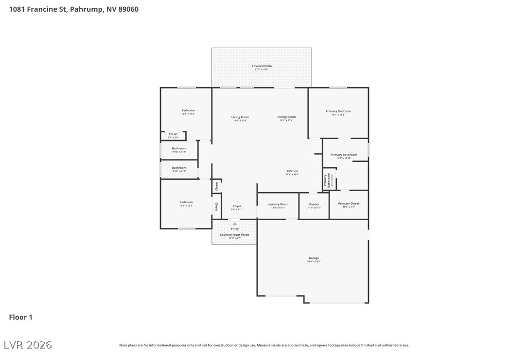 1081 Francine Street Pahrump NV 89060