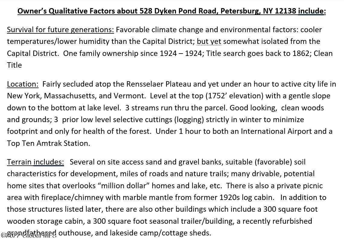 528 Dyken Pond Road Petersburgh NY 12138