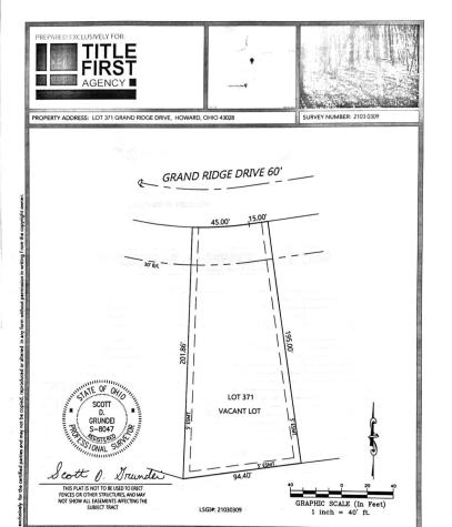 0 Grand Ridge Lot 371 Drive Howard OH 43028