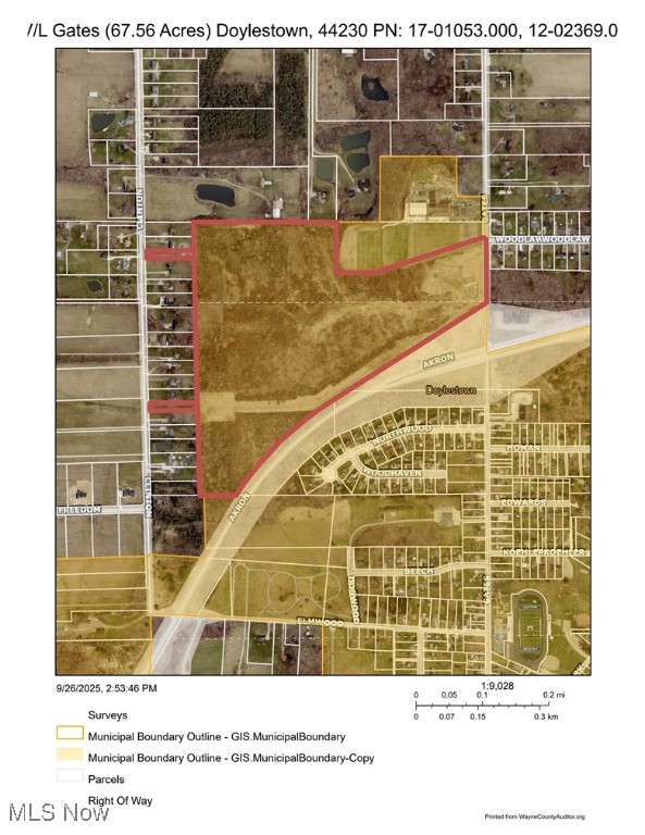 V/l Approx 67.56ac Gates Street Doylestown OH 44230