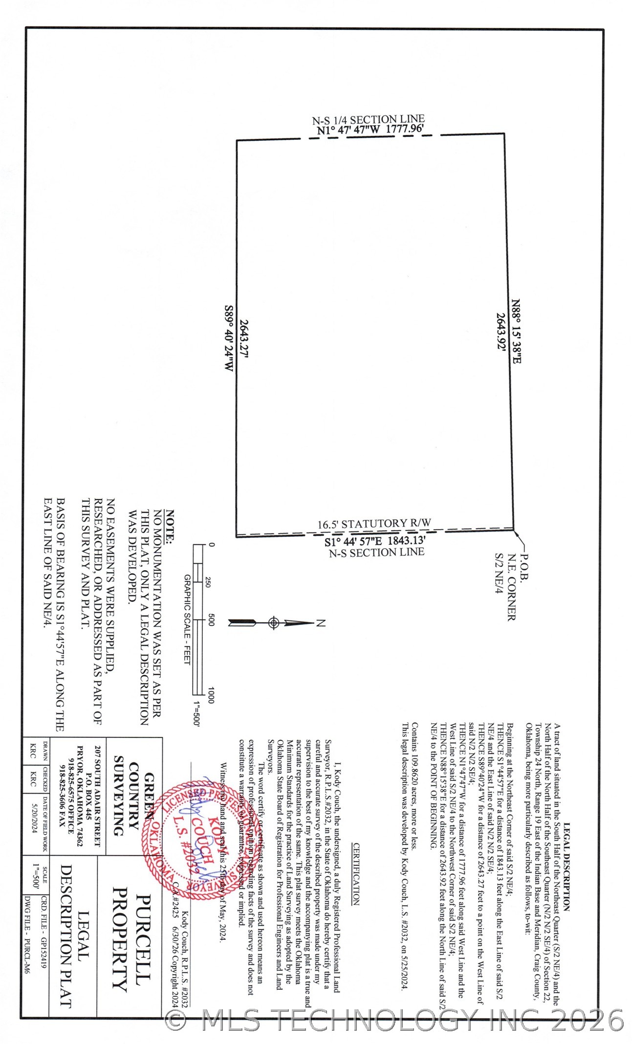 32483 S 4350 Road Big Cabin OK 74332
