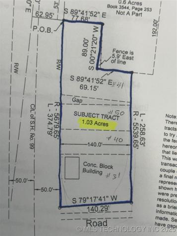 State Highway 99 Fittstown OK 74842