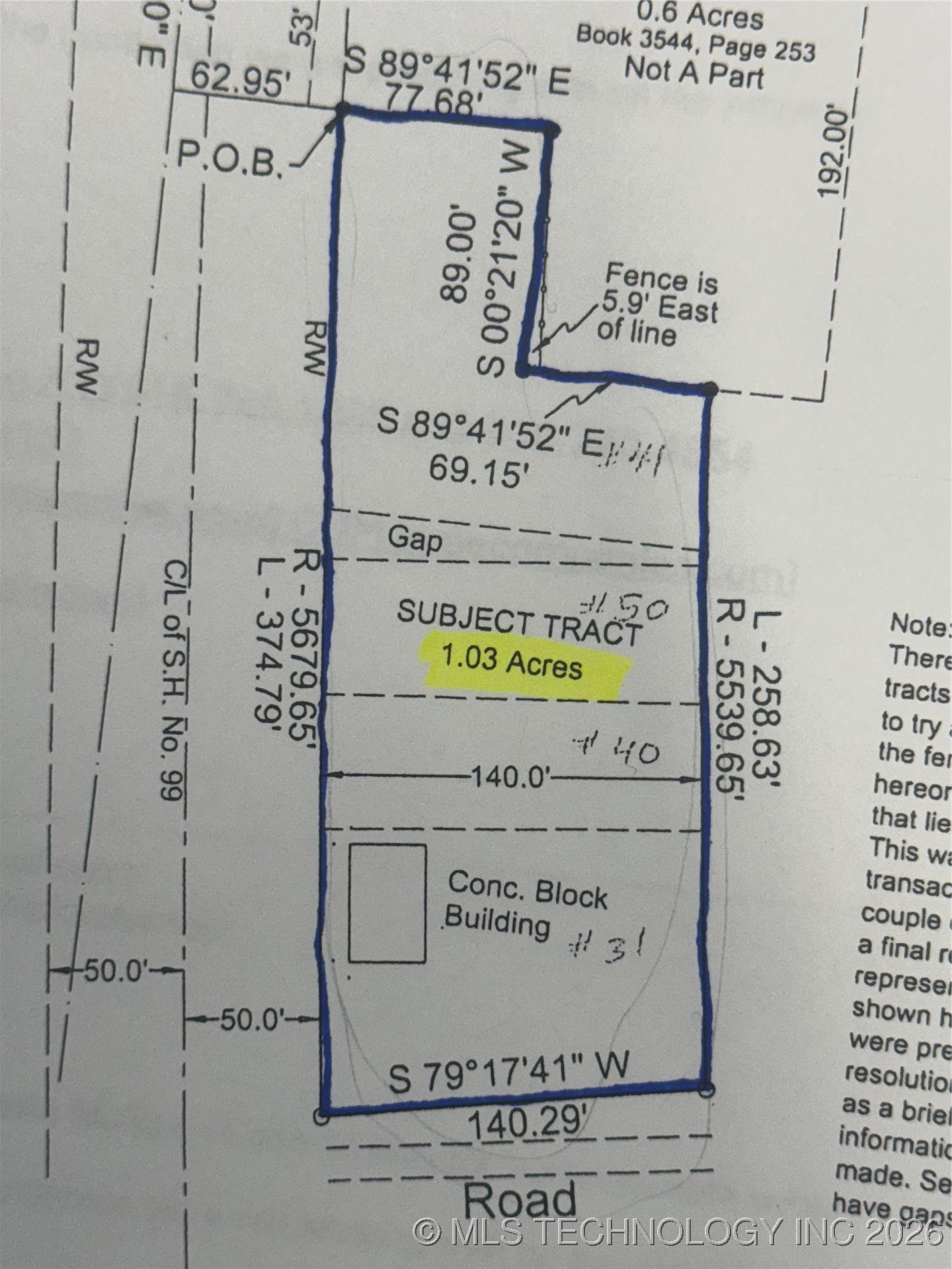 State Highway 99 Fittstown OK 74842