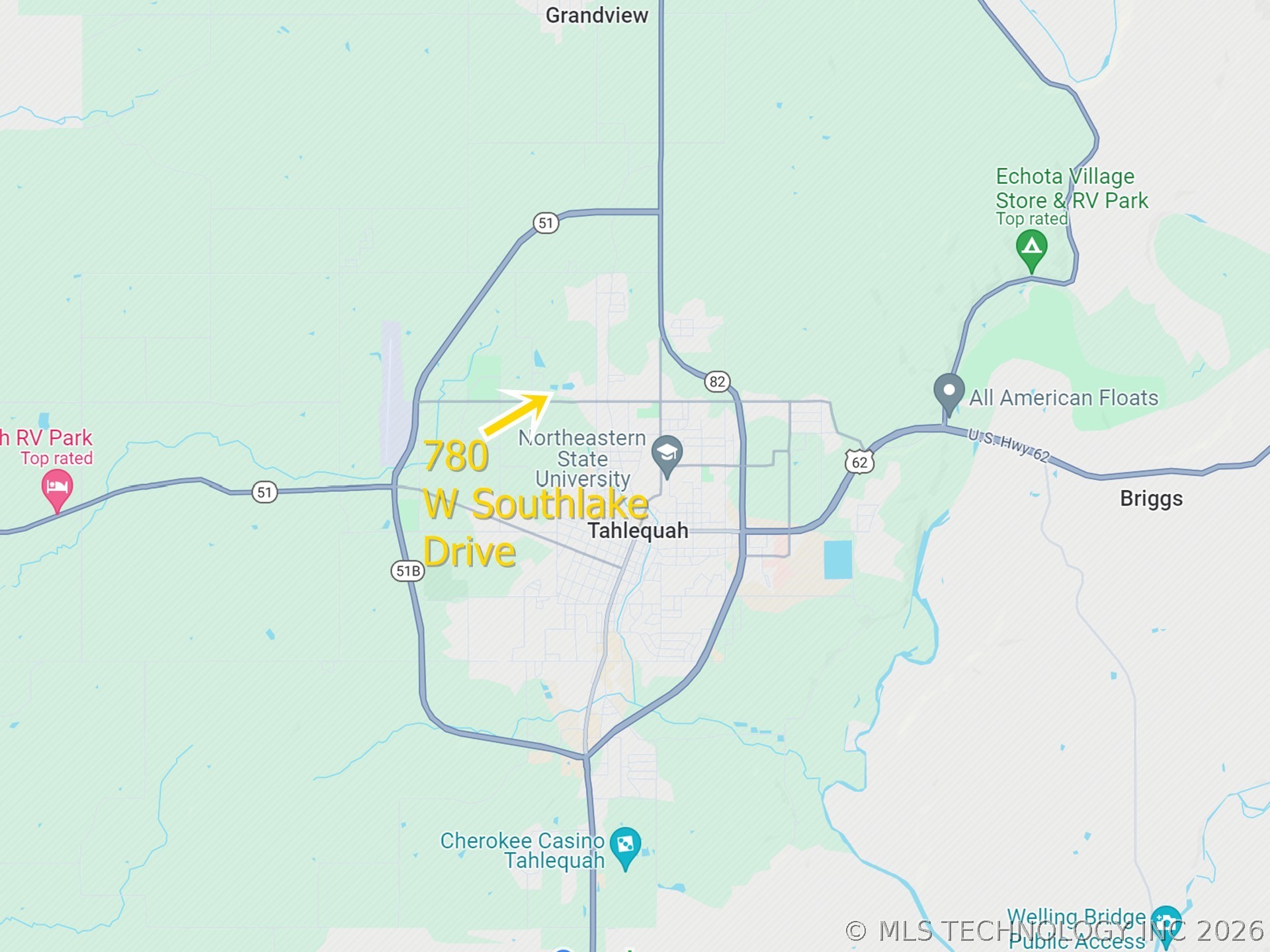 780 W Southlake Drive Tahlequah OK 74464