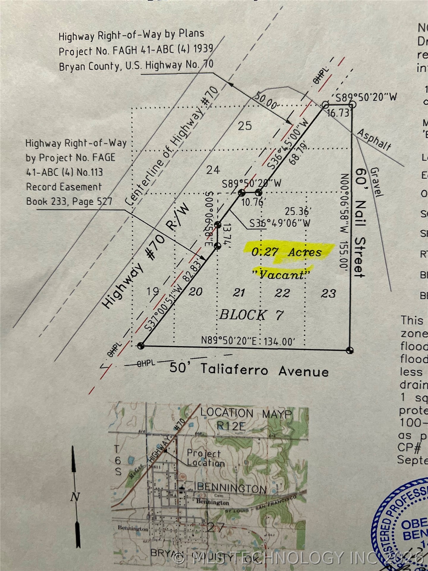 State Highway 70 Bennington OK 74723