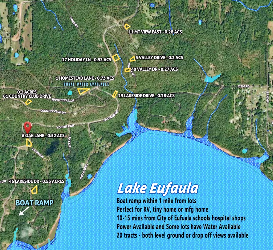 6 Oak Lane Eufaula OK 74432