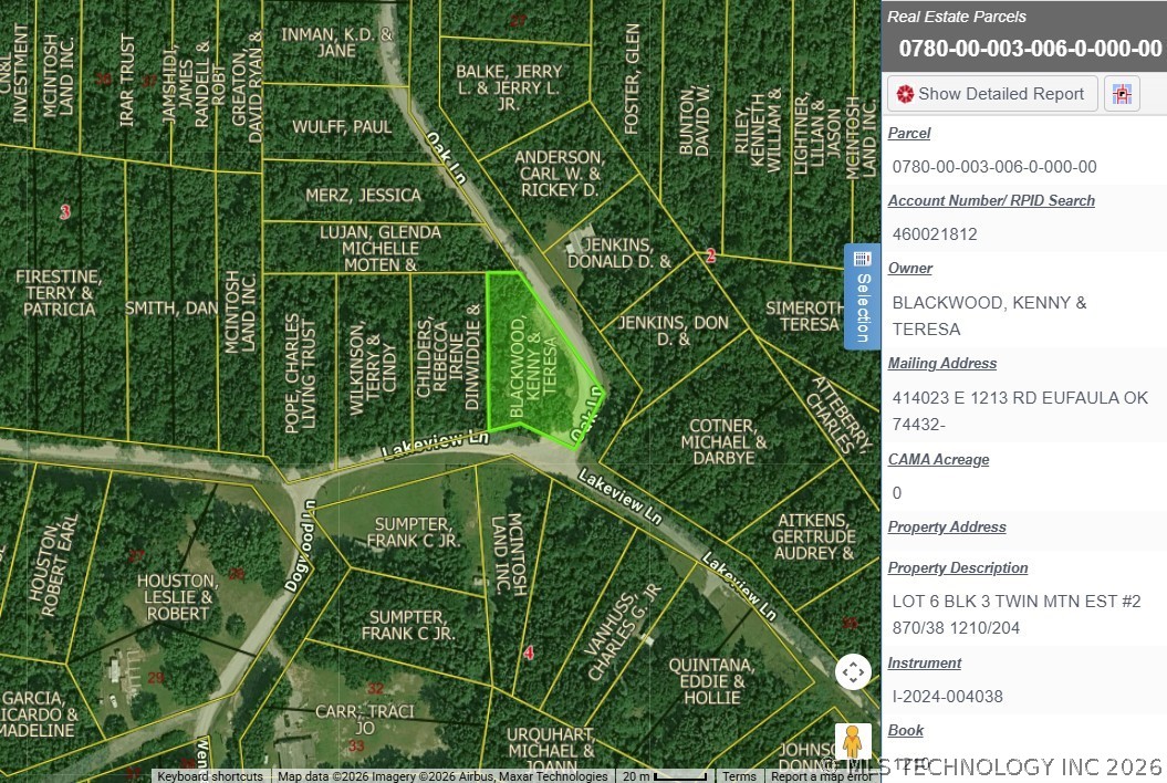 6 Oak Lane Eufaula OK 74432