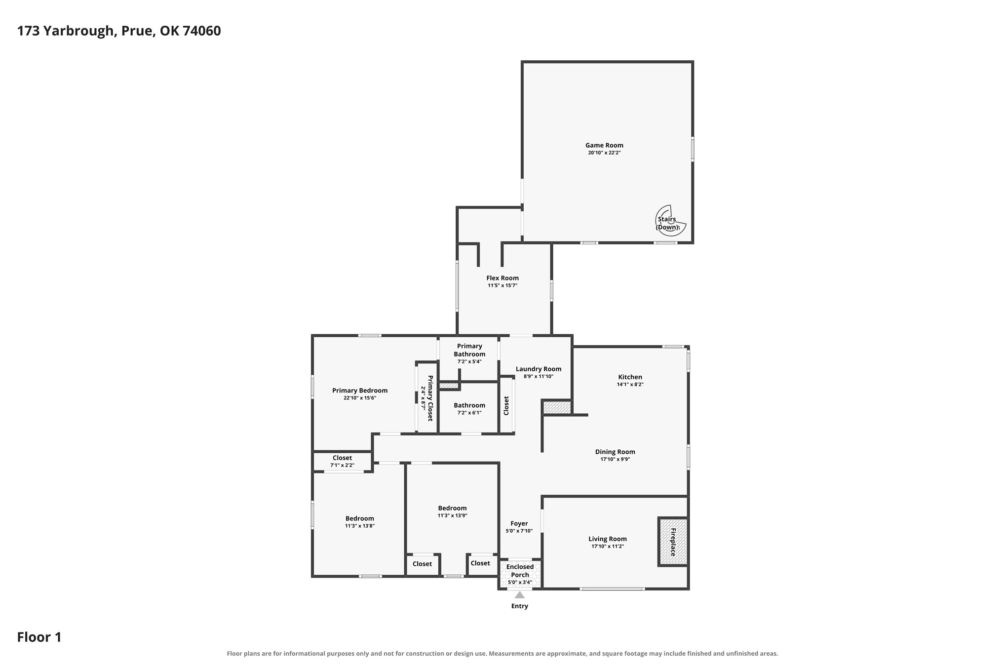 173 Yarbrough Street Prue OK 74060