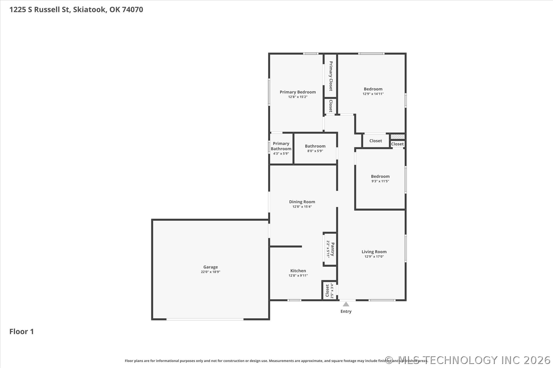 1225 S Russell Street Skiatook OK 74070