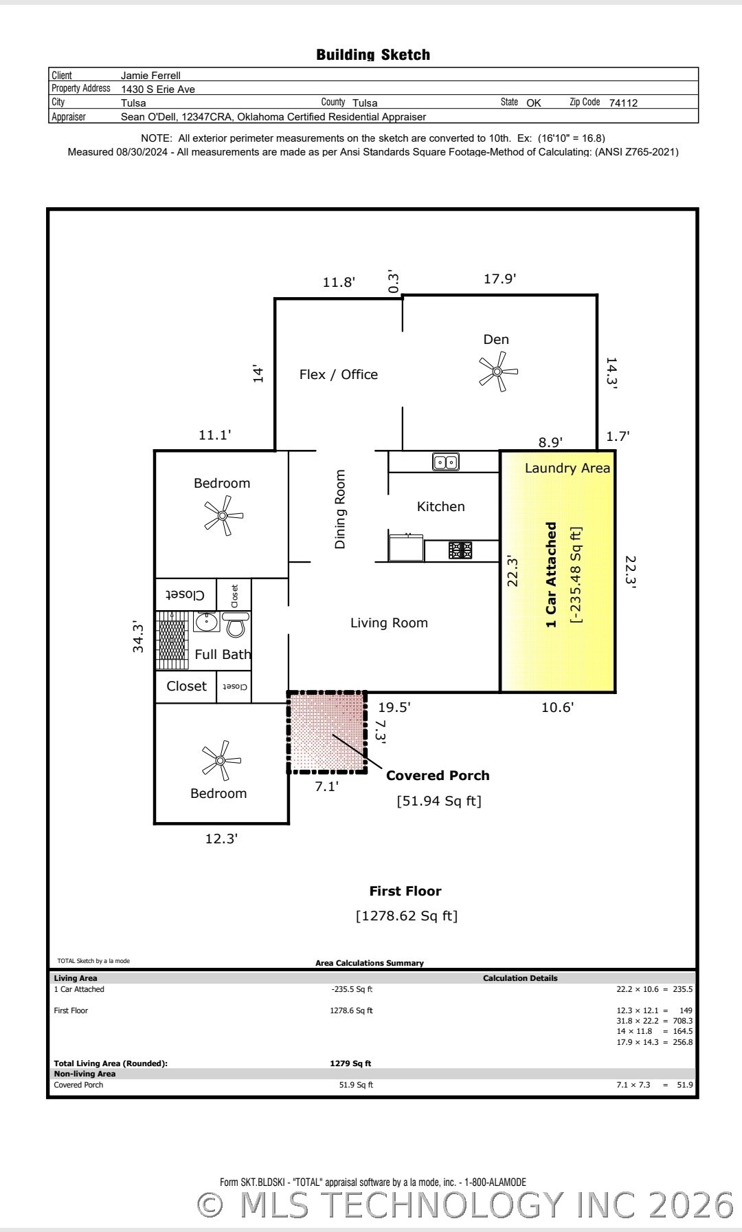 1430 S Erie Avenue E Tulsa OK 74112