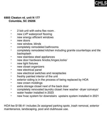 6905 Cleaton Road N177 Columbia SC 29206