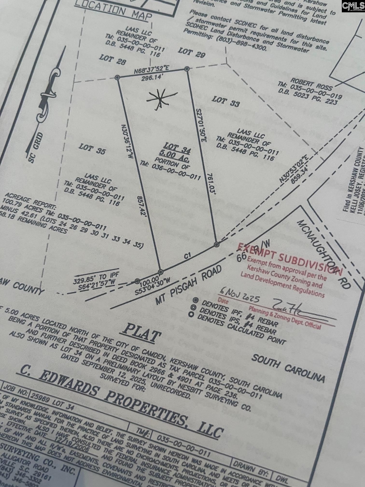 Mount Pisgah Road Kershaw SC 29067