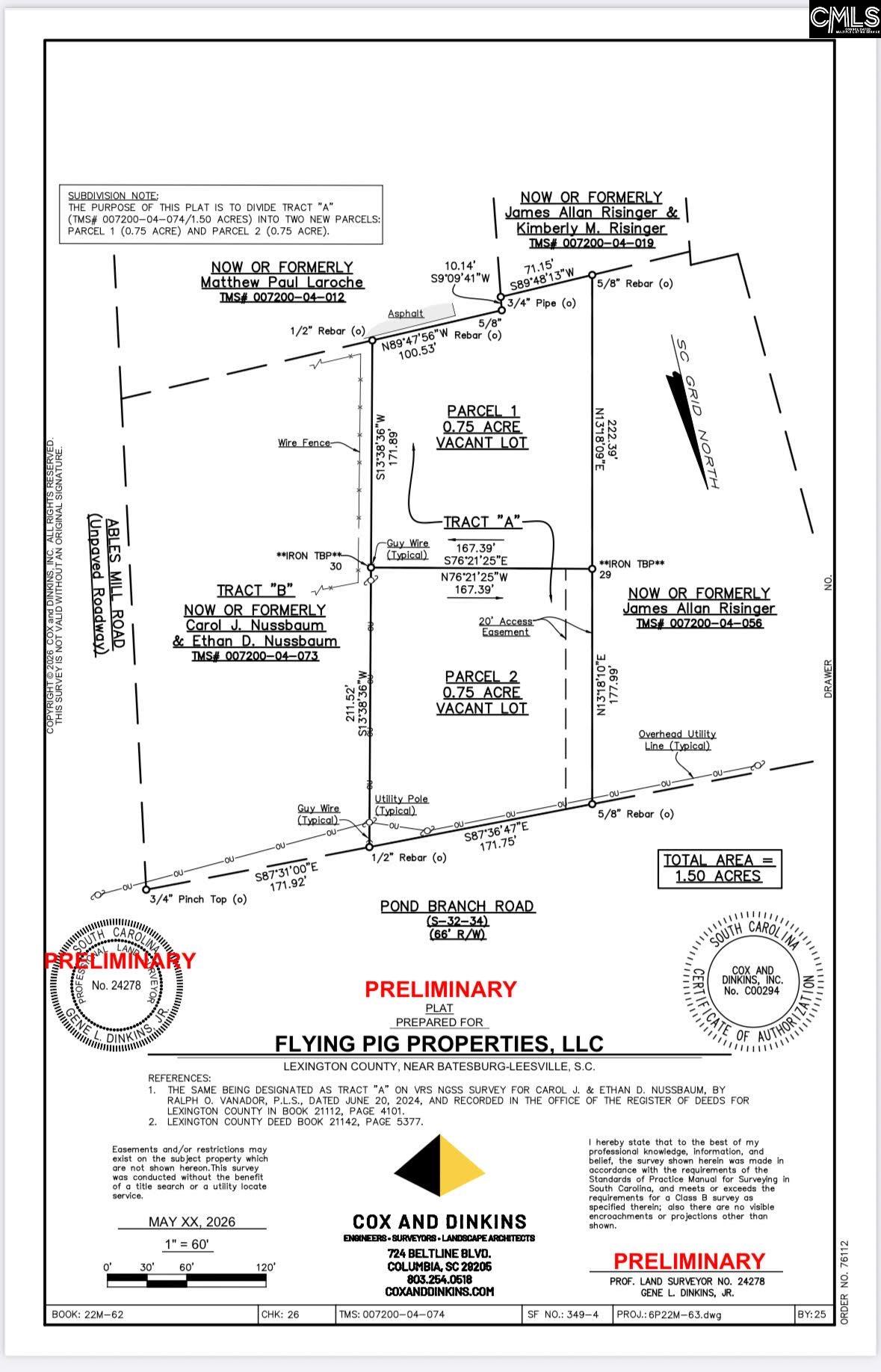 Tbd Pond Branch Road Leesville SC 29070