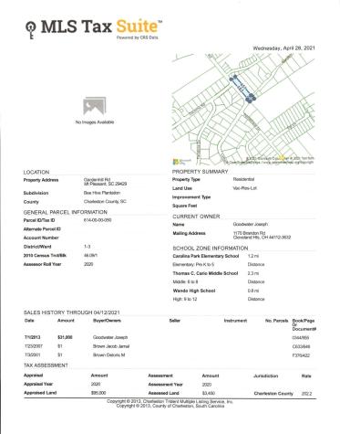 3774 Garden Hill Road Mount Pleasant SC 29466