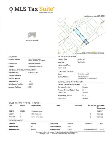 3774 Garden Hill Road Mount Pleasant SC 29466