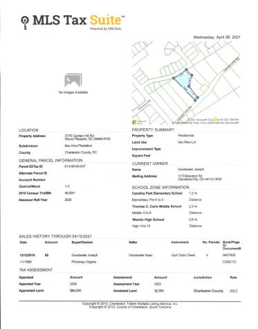 3774 Garden Hill Road Mount Pleasant SC 29466