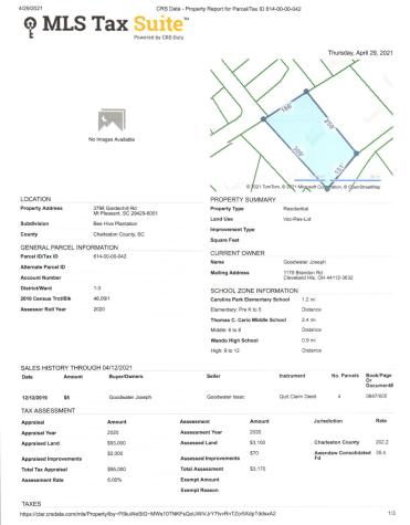 3774 Garden Hill Road Mount Pleasant SC 29466