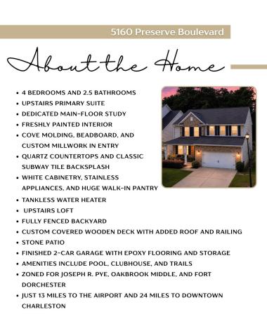 5160 Preserve Boulevard Ladson SC 29456