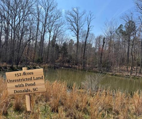 152 Acre Stone Gate Farm Road (Unrestricted) Donalds SC 29638