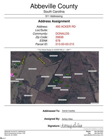 493 Acker Road Donalds SC 29638