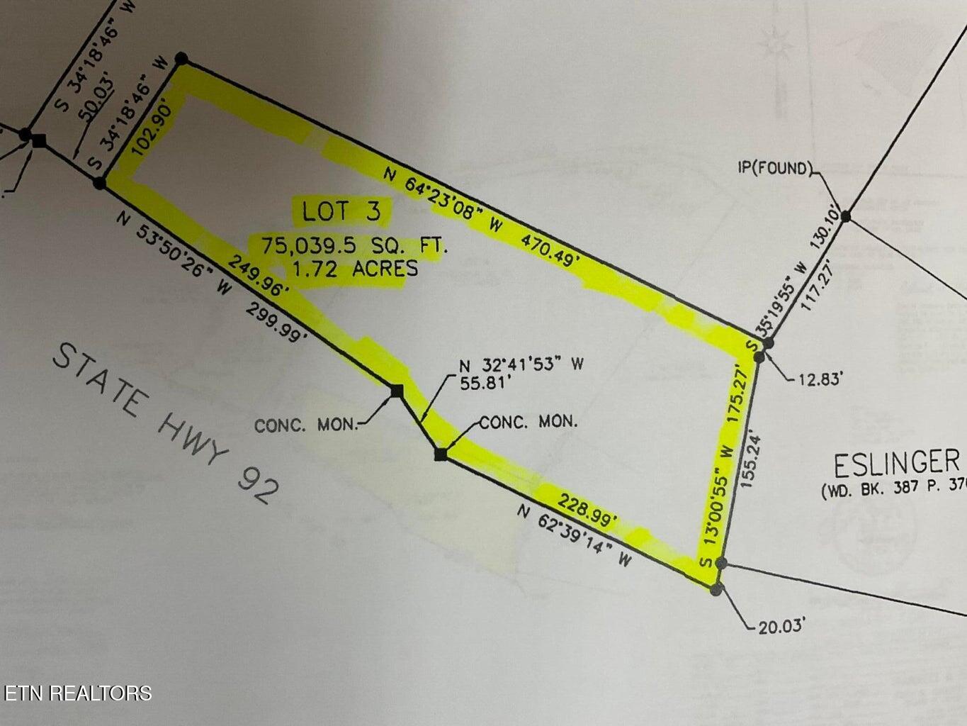 +-1.72 Ac Highway 92 Dandridge TN 37725