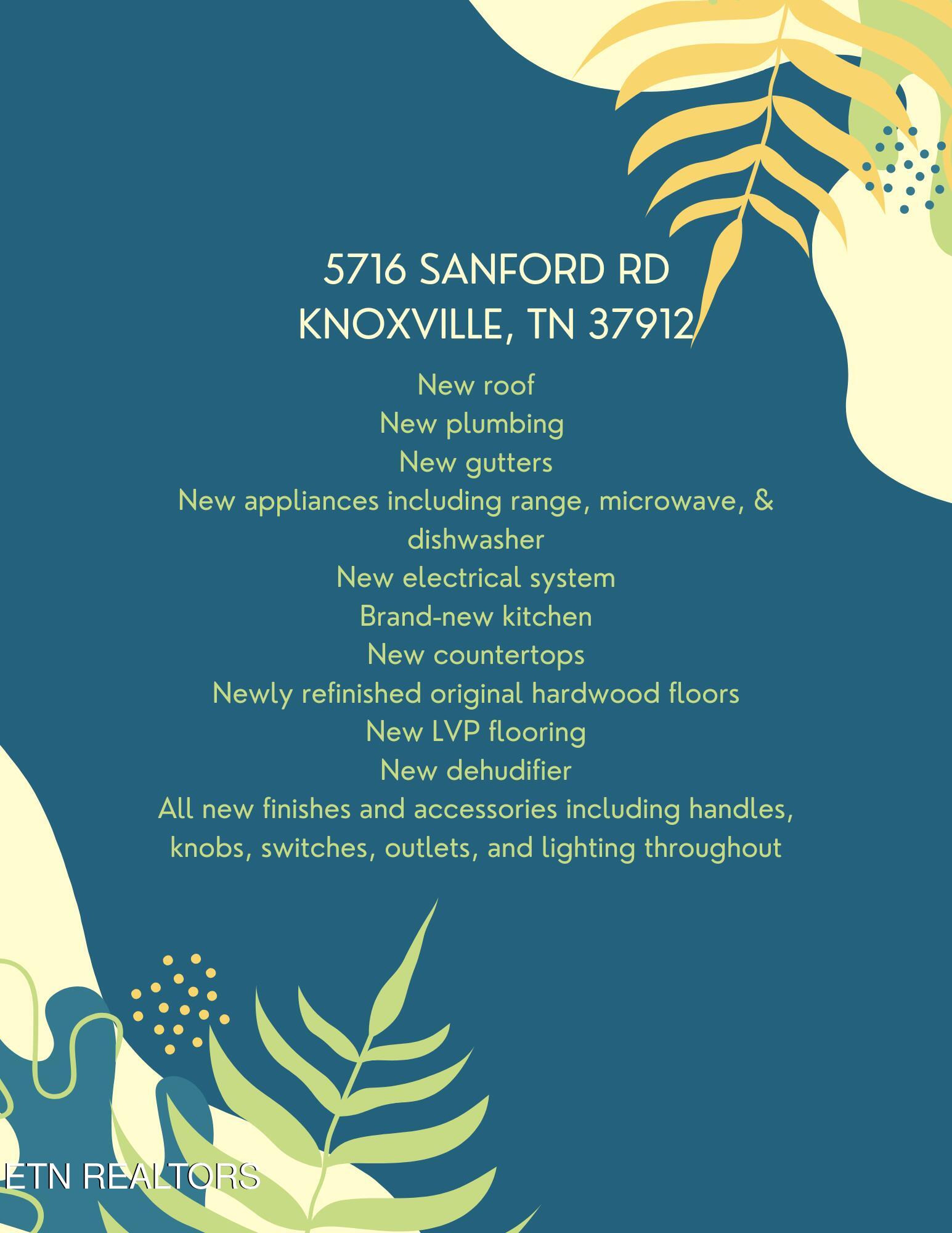 5716 Sanford Road Knoxville TN 37912