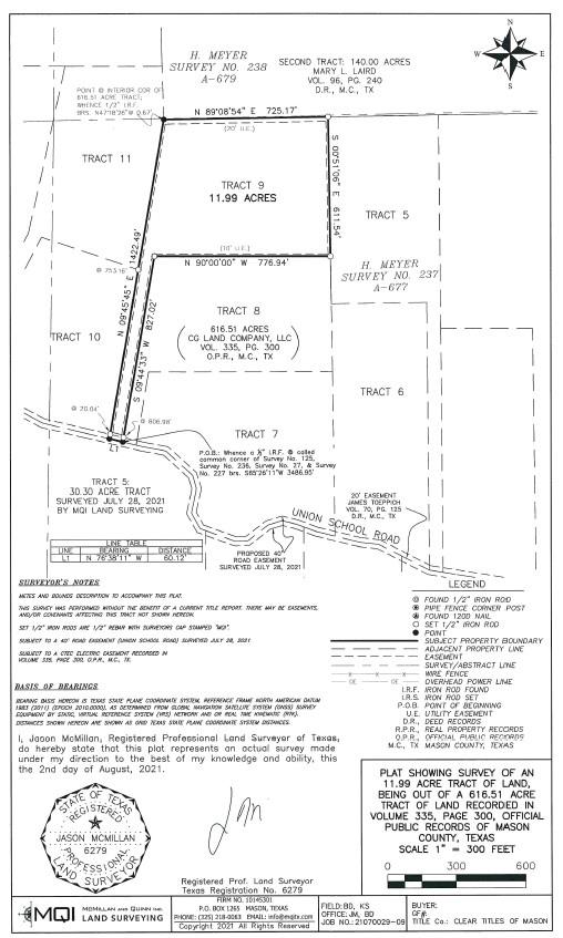 000A Union School House Road Mason TX 76856