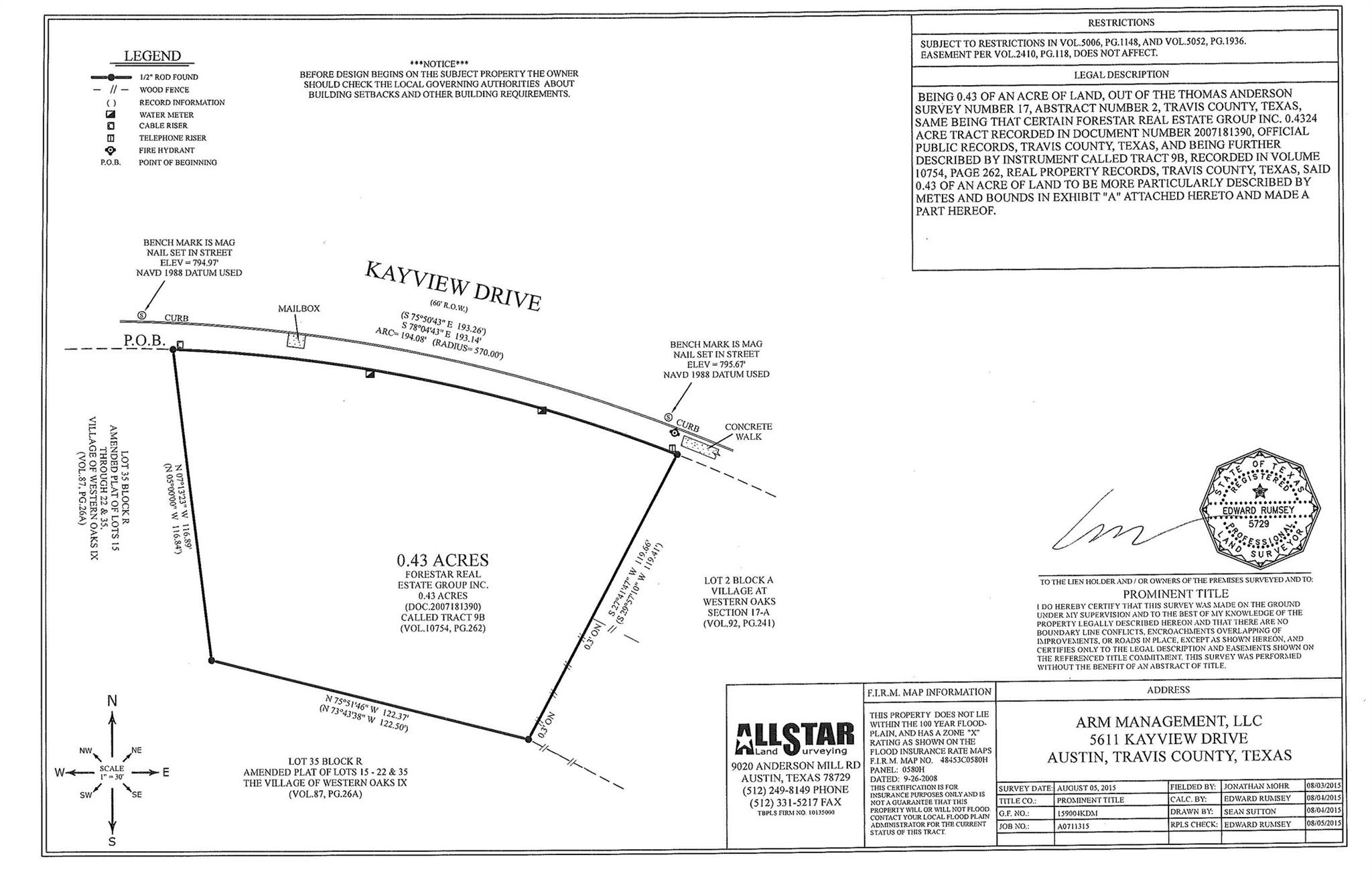 5609 Kayview Drive Austin TX 78749