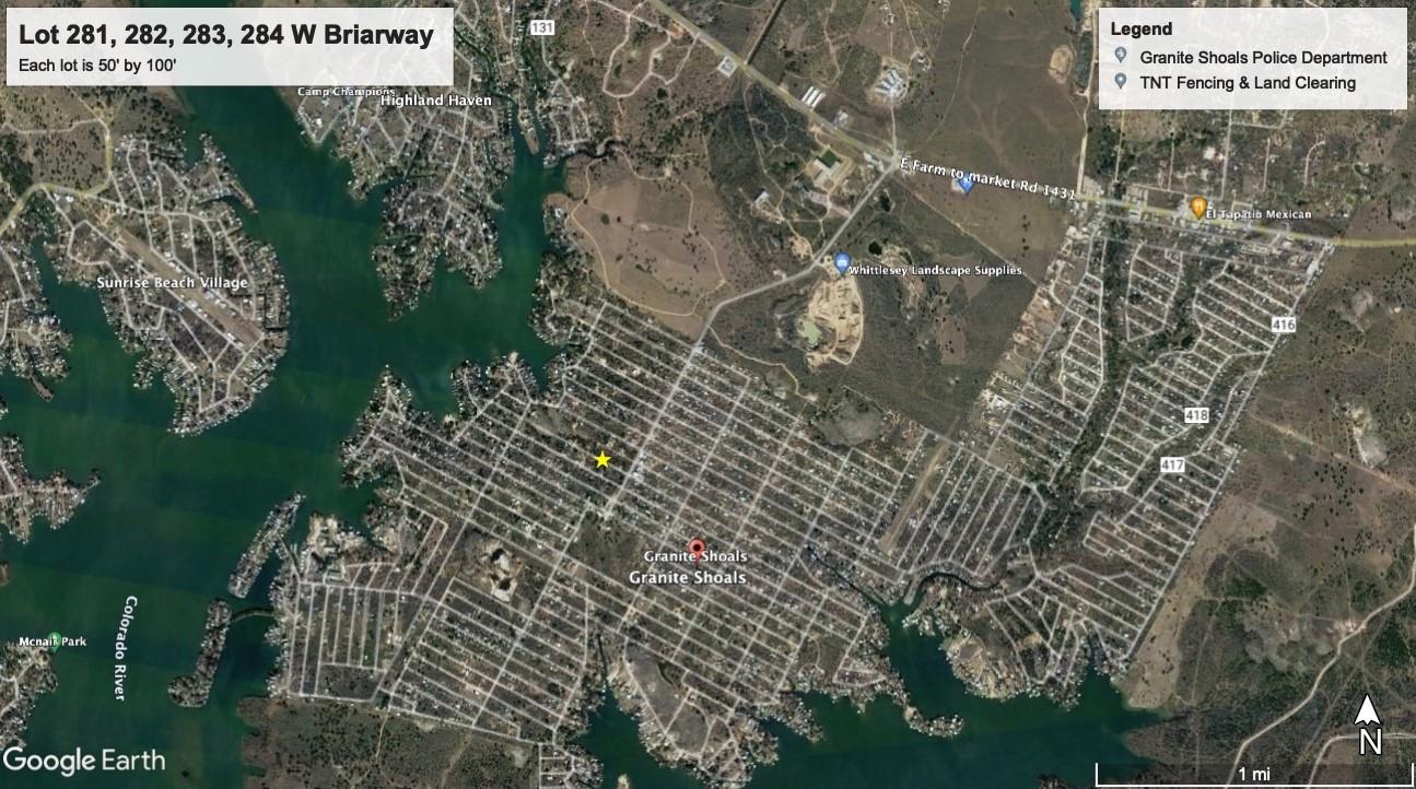 Lot 283 & 284 Briarway Drive Granite Shoals TX 78654