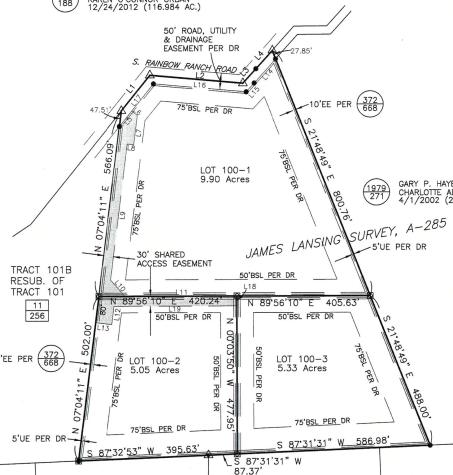 Lot 100-3 S. Rainbow Ranch Road Wimberley TX 78676
