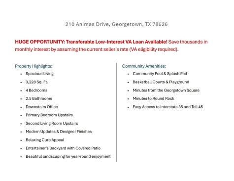 210 Animas Drive Georgetown TX 78626