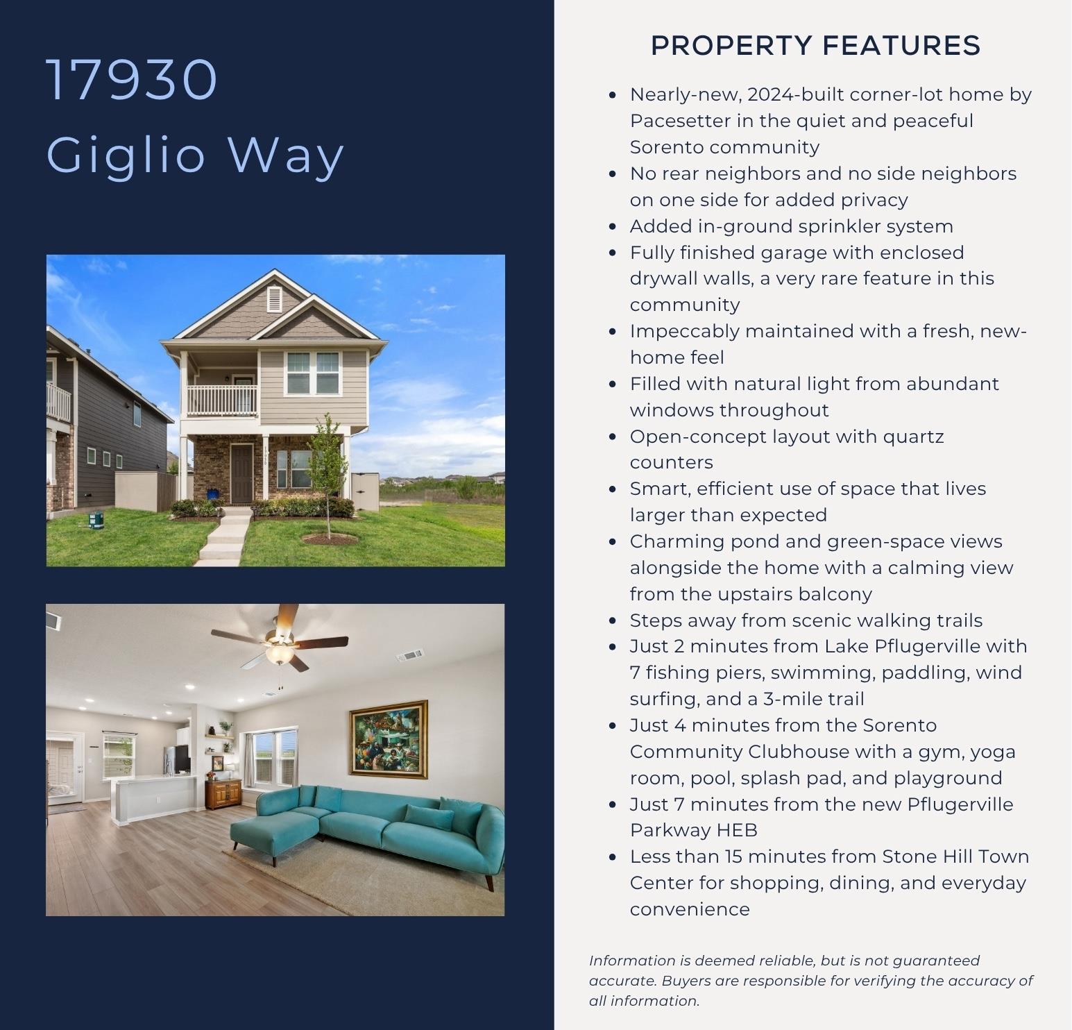 17930 Giglio Way Pflugerville TX 78660