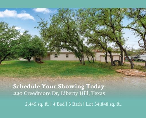 220 Creedmore Drive Liberty Hill TX 78642