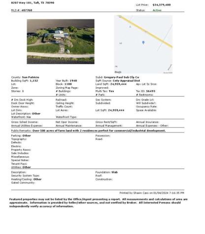 8207 Highway 181 Taft TX 78390