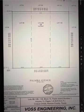 Lots 9b, 10b, 11b Palmira Avenue Corpus Christi TX 78418