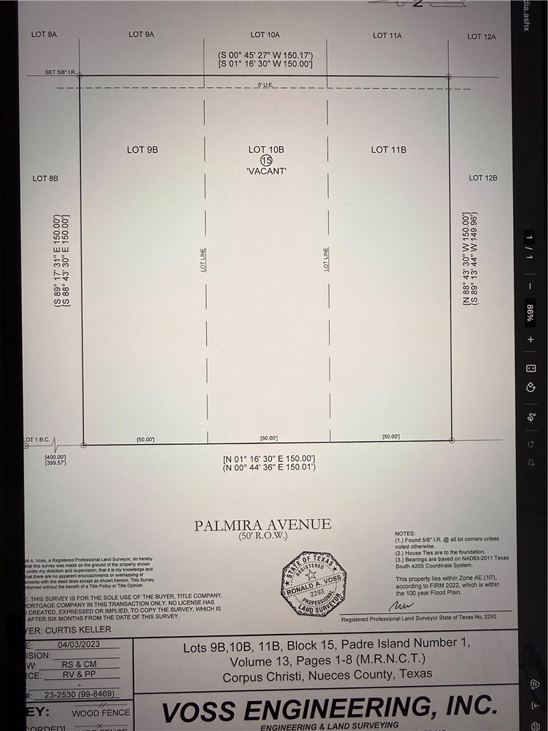 Lots 9b, 10b, 11b Palmira Avenue Corpus Christi TX 78418