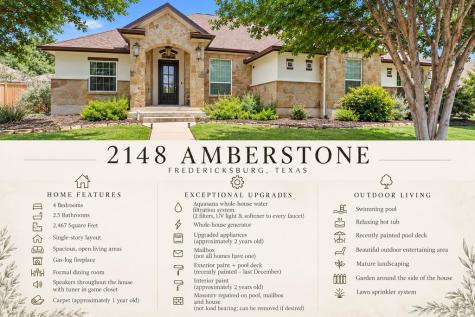 2148 Amberstone Fredericksburg TX 78624