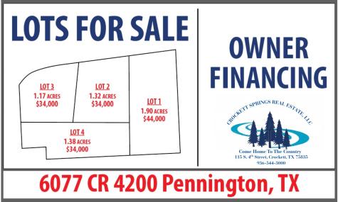 6077 001 Cr 4200 Pennington TX 75856