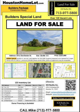 0 Dorchester Street Houston TX 77016