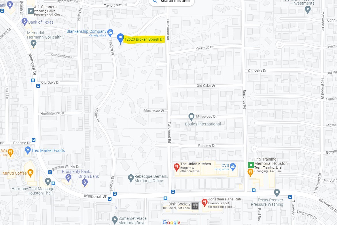 12623 Broken Bough Drive Houston TX 77024