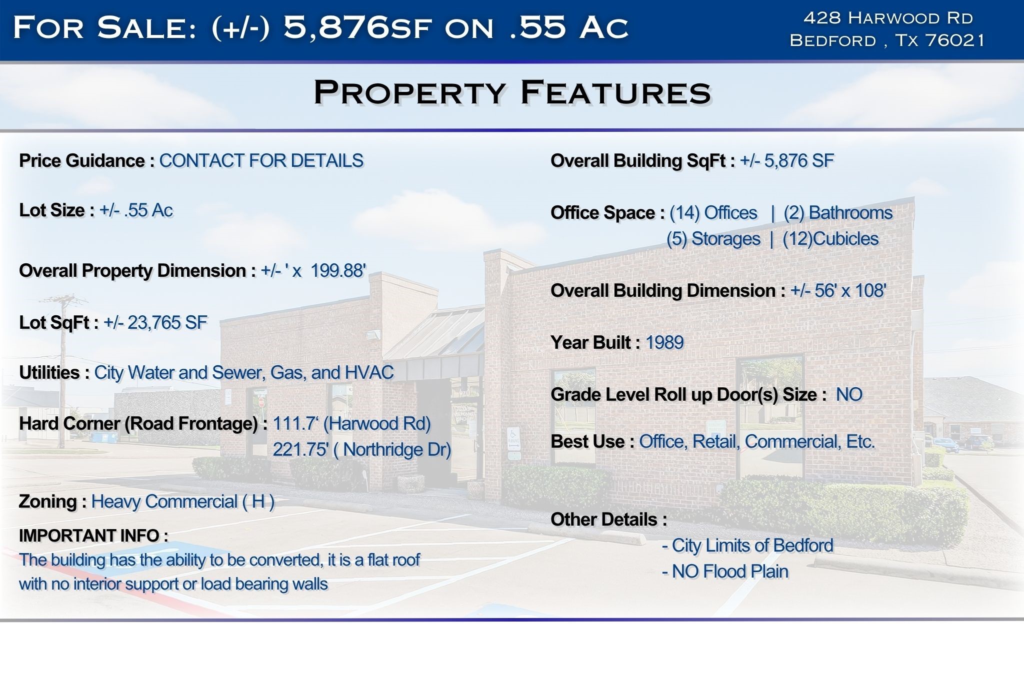 428 Harwood Road Bedford TX 76021