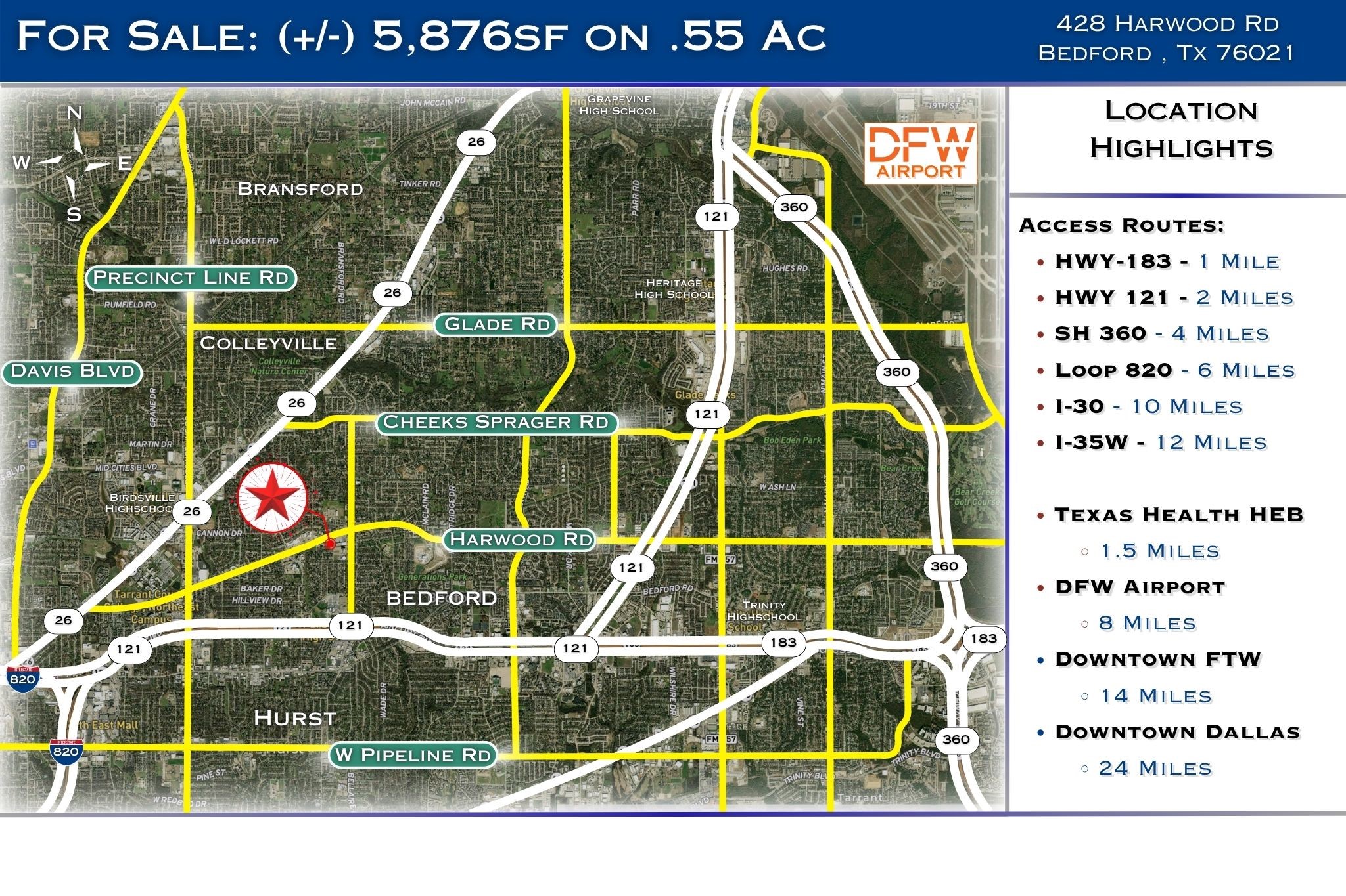 428 Harwood Road Bedford TX 76021