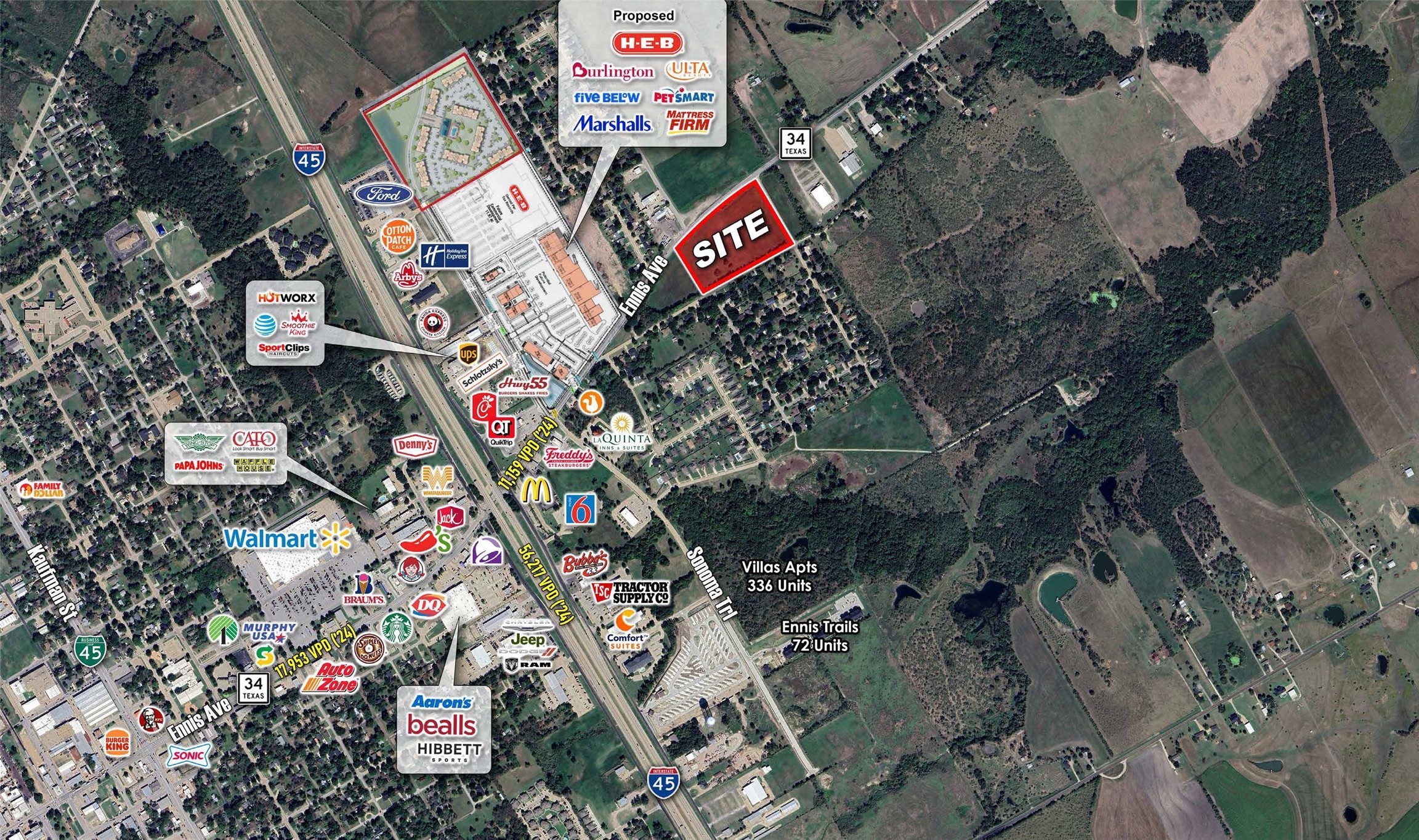 8.09-ACRE Tract Tx-34 Avenue Ennis TX 75119