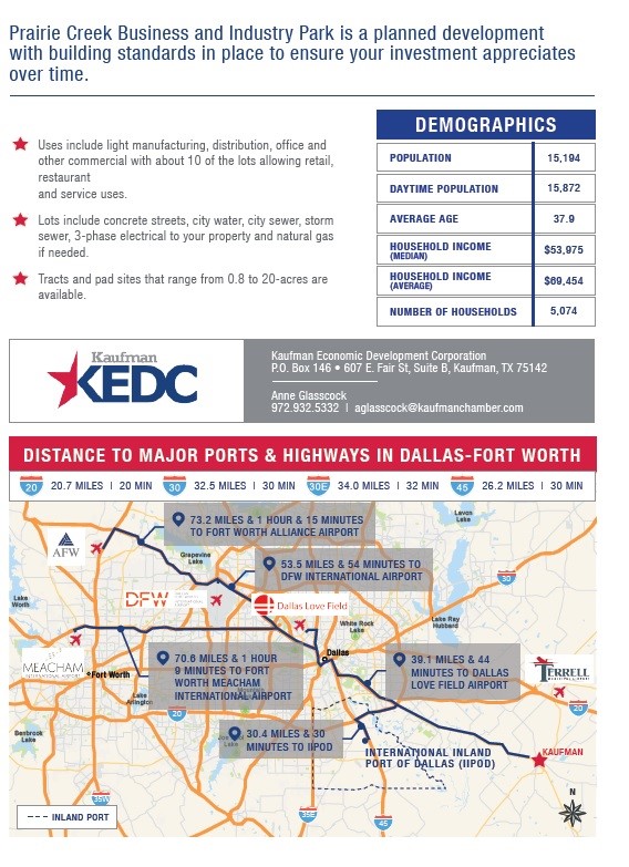 Tbd Commerce Way Lot 15a Kaufman TX 75142