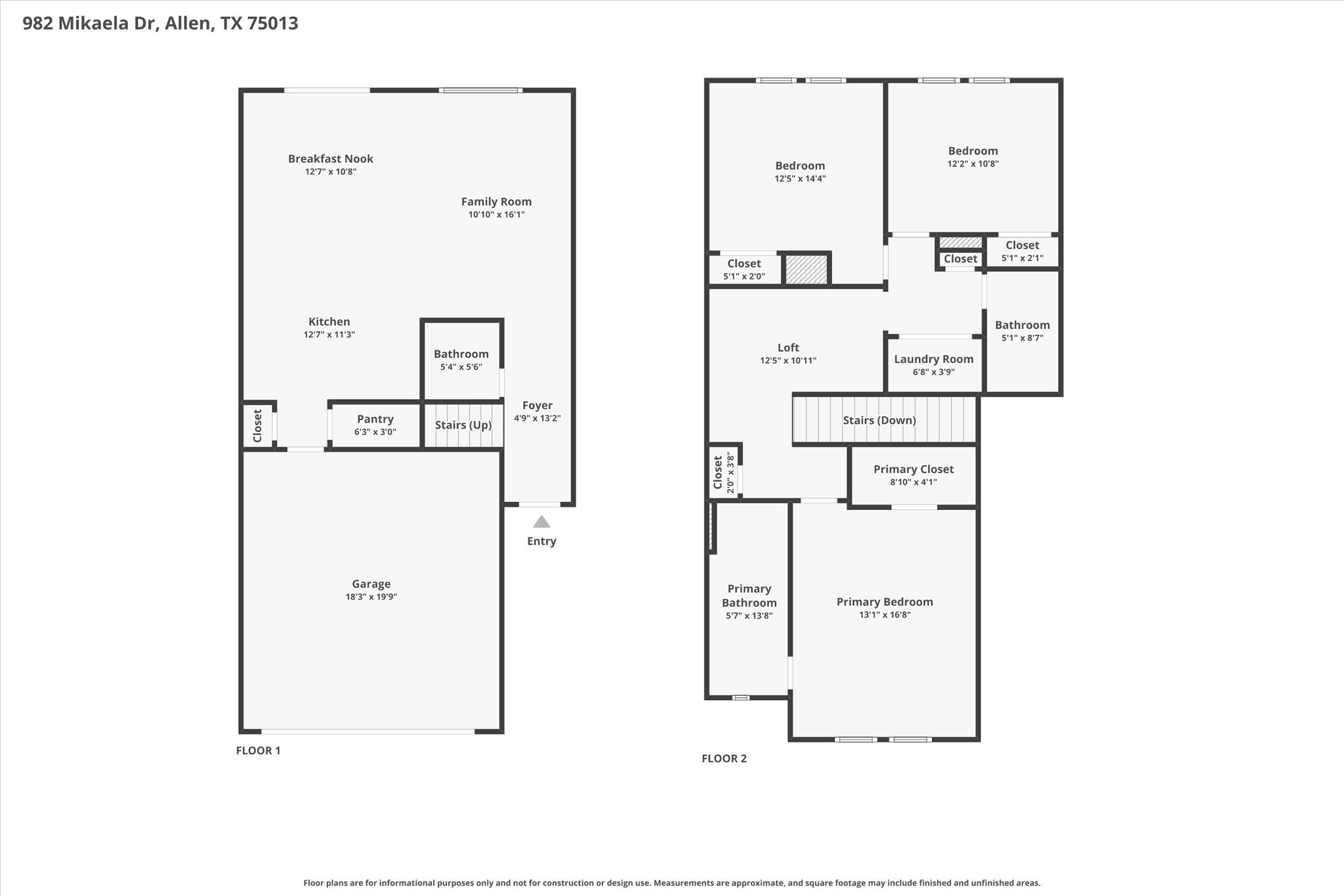 982 Mikaela Drive Allen TX 75013
